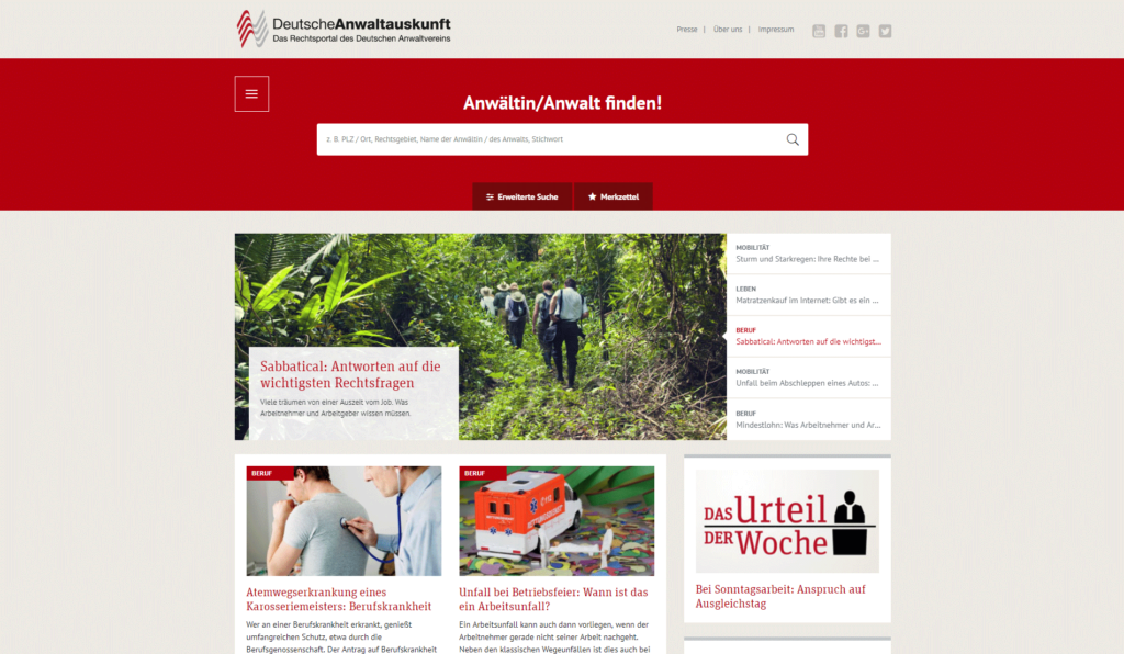 anwaltauskunft.de » Urban Media anwaltauskunft.de » Urban Media