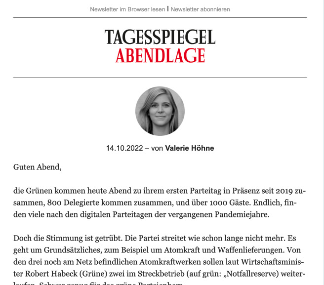 Tagesspiegel Abendlage » Urban Media