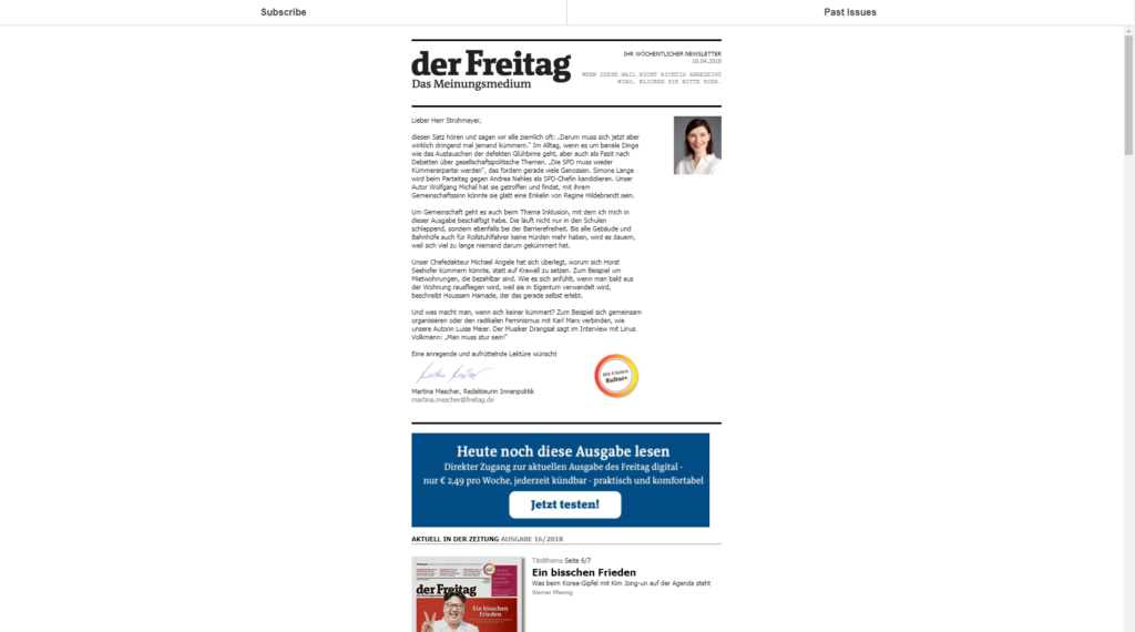 Der Freitag Newsletter » Urban Media Der Freitag Newsletter » Urban Media