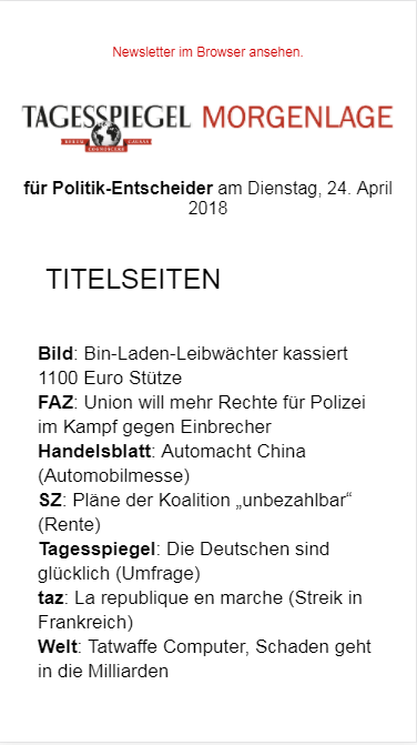 Morgenlage Politik » Urban Media Morgenlage Politik » Urban Media