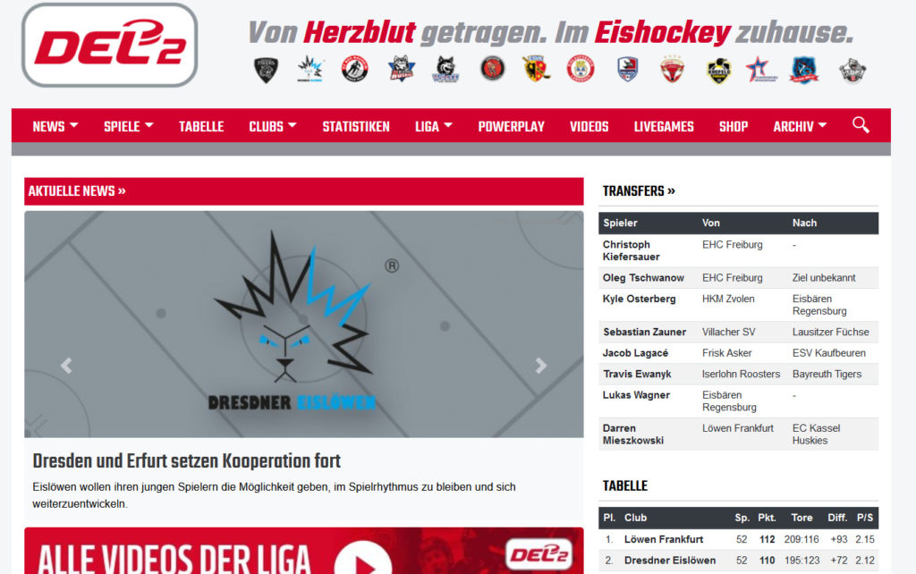 Deutsche Eishockey Liga 2 » Urban Media Deutsche Eishockey Liga 2 » Urban Media