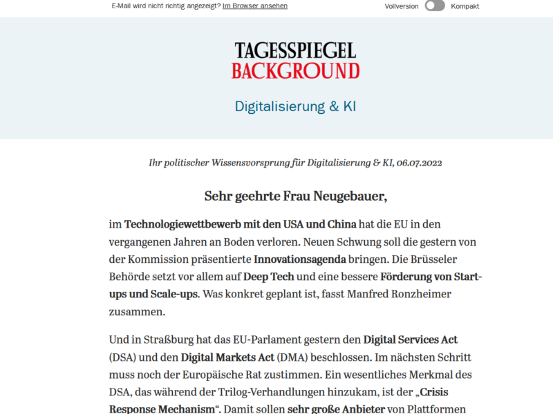 Tagesspiegel Background » Urban Media